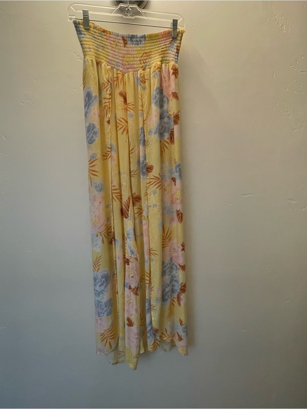 Billabong Yellow Floral Wide-Leg Jumpsuit